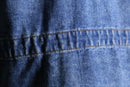 wash denim middle length hoodie