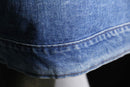 wash denim middle length hoodie