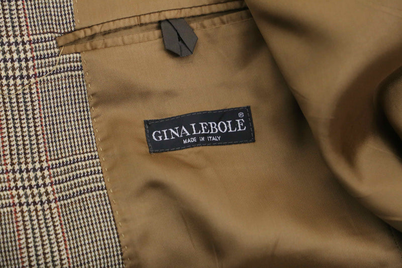 check pattern wool tailored jacket Made in Italy