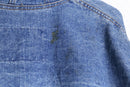 wash denim middle length hoodie