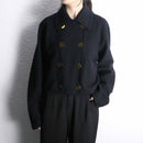 gold button double breast short jacket