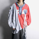 "Re:make" denim docking multi fabric sweat