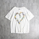 90's flower heart tee