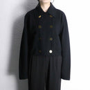 gold button double breast short jacket