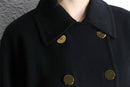 gold button double breast short jacket