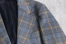 70's over check poly tailored jacket