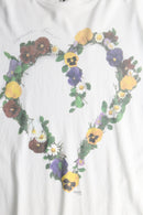 90's flower heart tee