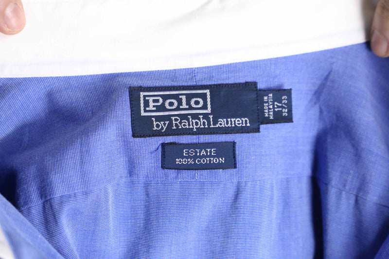 "Polo by Ralph Lauren" sax blue cleric shirt