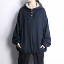 black heavy henry hoodie sweat