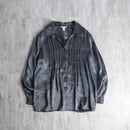 00's White Stag pleats satin shirt