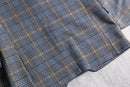 70's over check poly tailored jacket