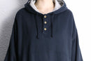 black heavy henry hoodie sweat