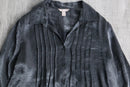 00's White Stag pleats satin shirt
