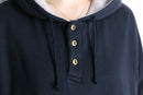 black heavy henry hoodie sweat