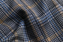 70's over check poly tailored jacket