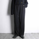black wide easy poly trousers