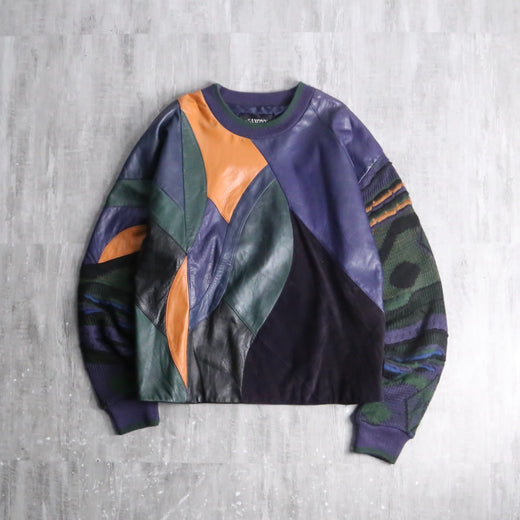 “SAXONY” leather switch 3D design knit