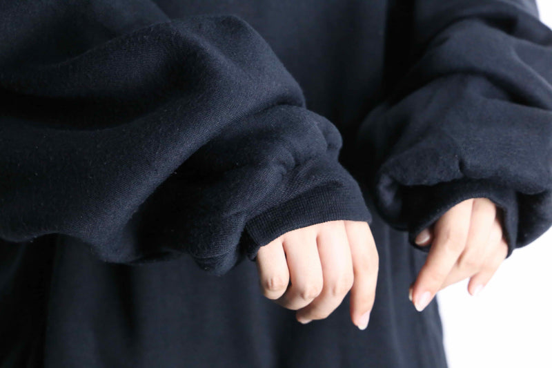 black heavy henry hoodie sweat
