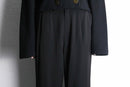 black wide easy poly trousers