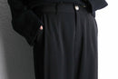 black wide easy poly trousers