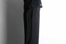 black wide easy poly trousers