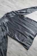 00's White Stag pleats satin shirt