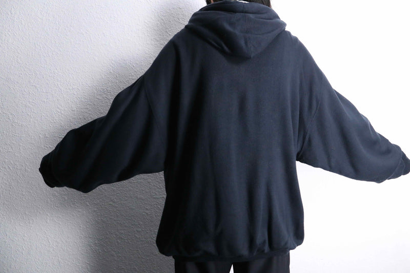 black heavy henry hoodie sweat