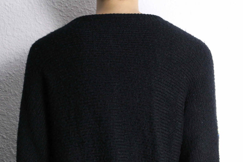 colorful switch dolman sleeve knit