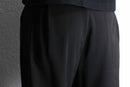 black wide easy poly trousers