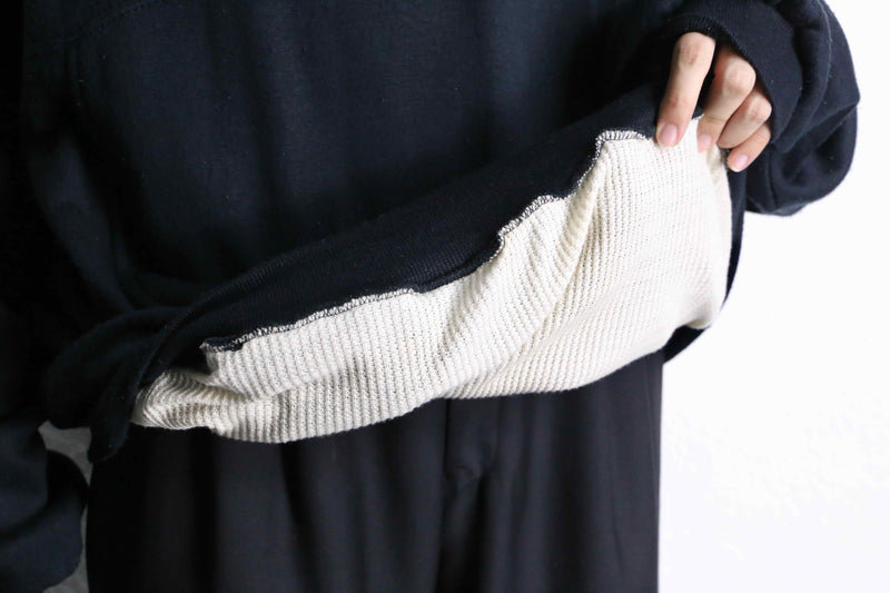 black heavy henry hoodie sweat