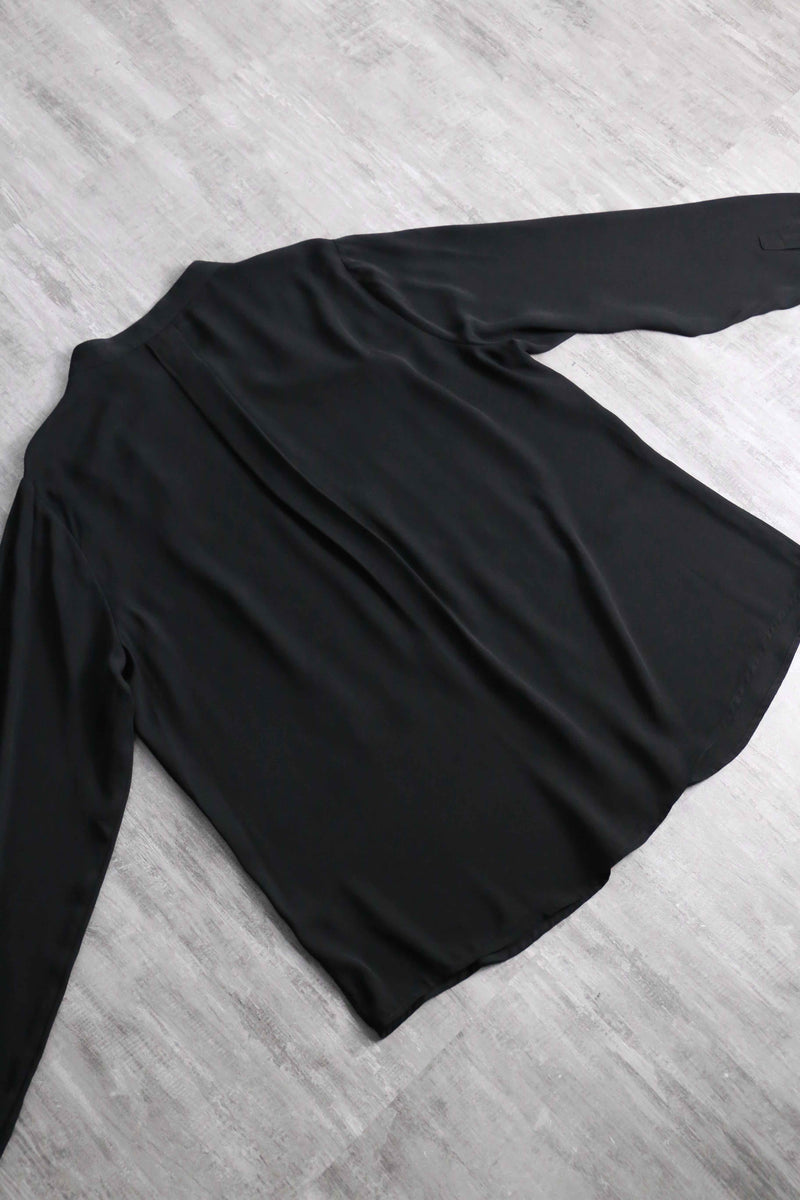 front lace design no collar shirt