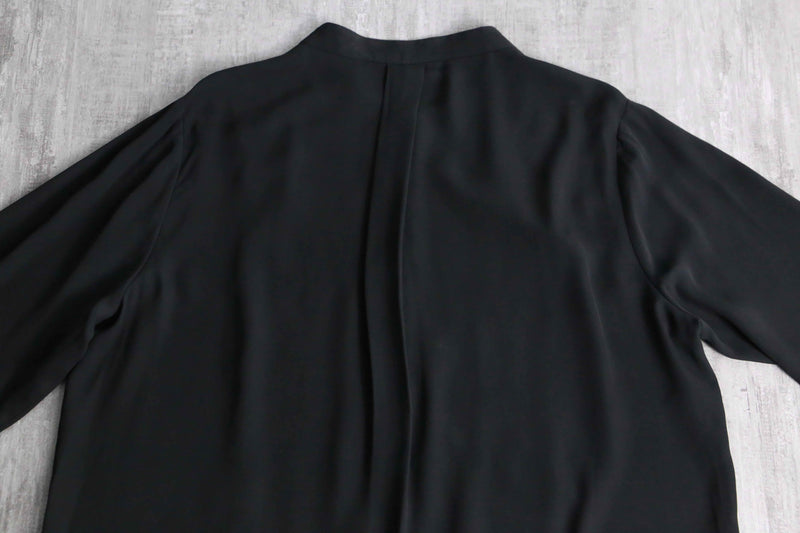 front lace design no collar shirt