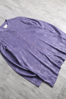 90's Coldwater Creek band collar jacquard shirt