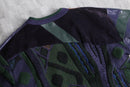 “SAXONY” leather switch 3D design knit