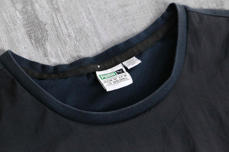 "PUMA" black nylon switching cut and sewn