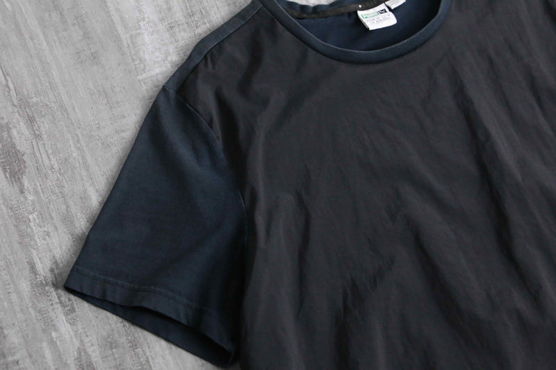 "PUMA" black nylon switching cut and sewn