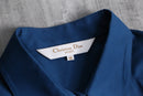 "Cristian Dior SPORTS"marine blue color fly front shirt