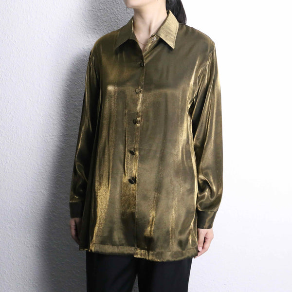 iridescent champagne gold color shirt