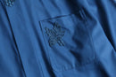 "Cristian Dior SPORTS"marine blue color fly front shirt