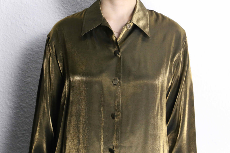 iridescent champagne gold color shirt