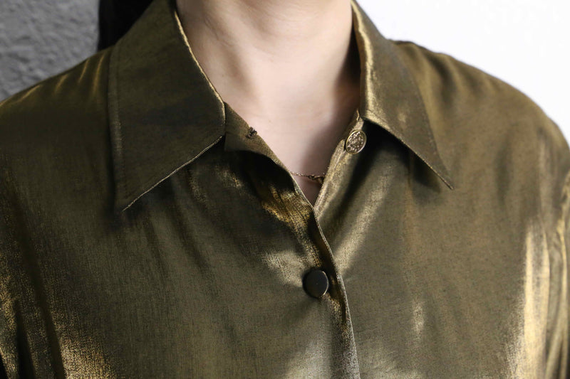 iridescent champagne gold color shirt