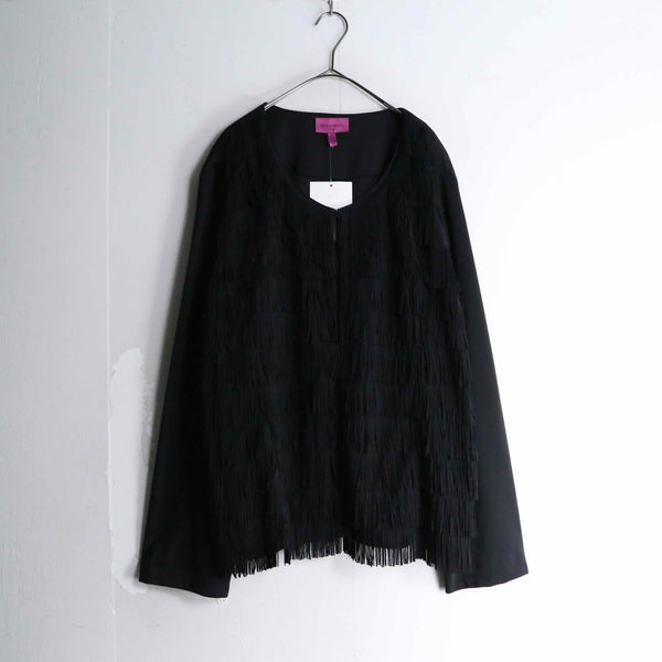 black color shaggy design jacket