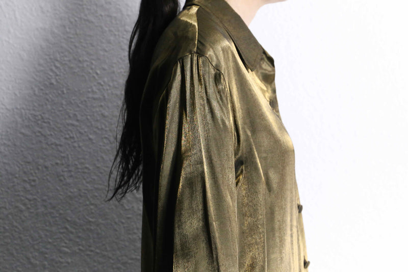 iridescent champagne gold color shirt