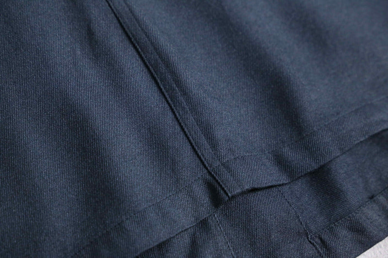dark blue 4p design silk shirt jacket