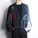 ''Re:make''docking patchwork design tailored jacket