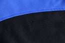 90s "adidas" blue × black geometric panel three stripe track jacket