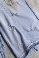 'Remake' patchwork design wide denim  pants