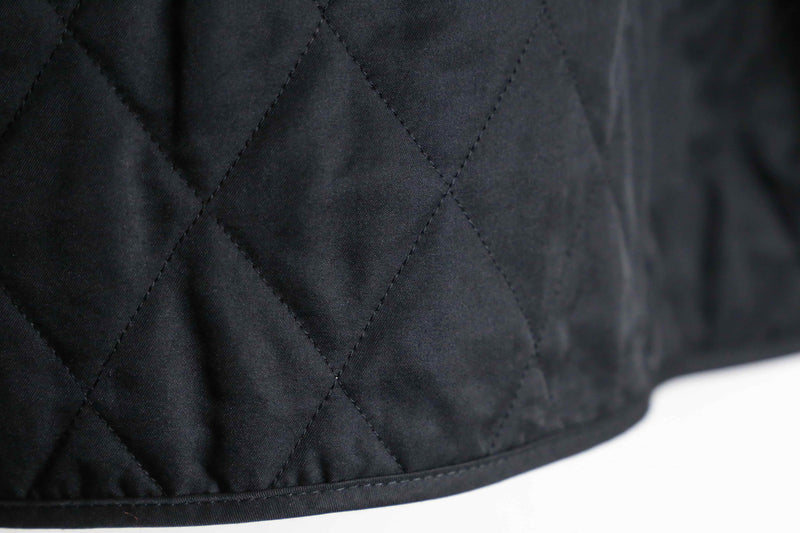 “BURBERRY” black navy color quilting coat