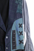 ''Re:make''docking patchwork design tailored jacket