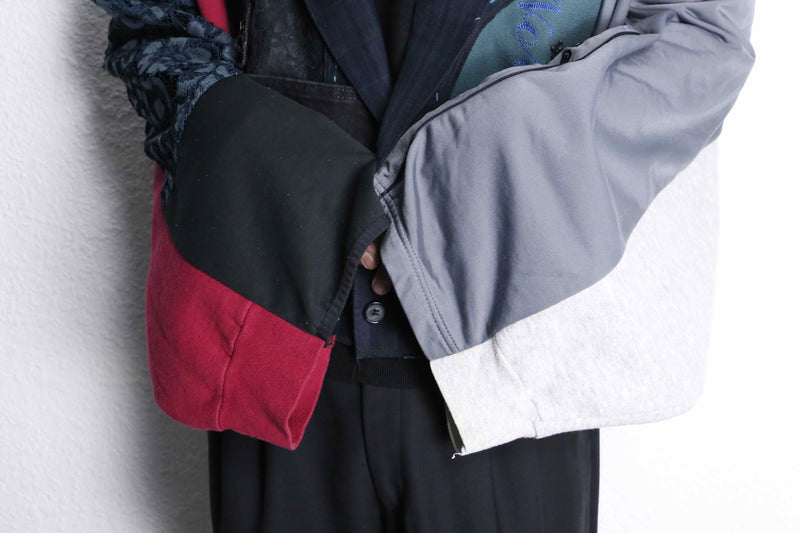 ''Re:make''docking patchwork design tailored jacket
